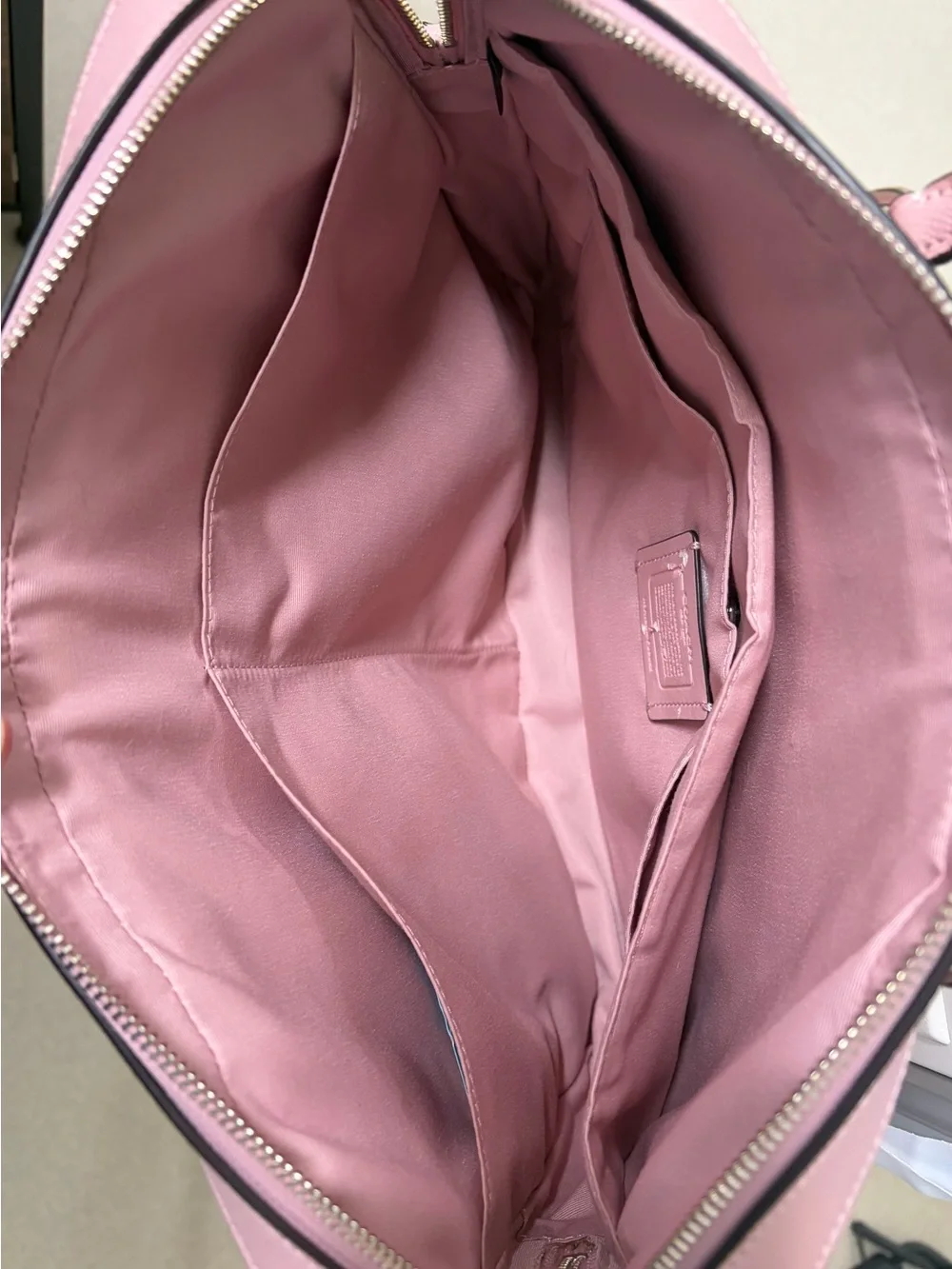Coach Saffiano Pink Leather Satchel/Laptop Bag